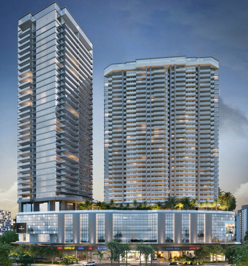 Perspectiva do Vernissage Vitória, o prédio mais alto de Vitória da Galwan Construtora na Enseada do Suá