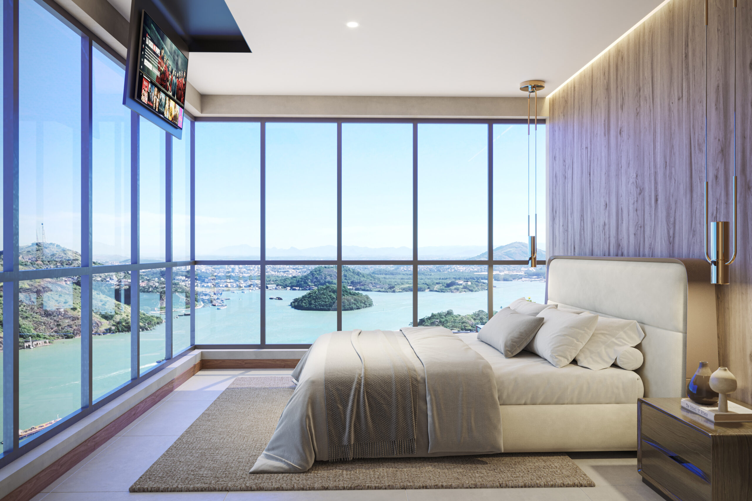 No Vernissage Vitória, todos os apartamentos se abrem para a baía de Vitória: experiência sensorial  